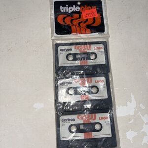 Vintage NOS LN60 Certron Blank Cassette Tapes SEALED Recording New 3 Pack New